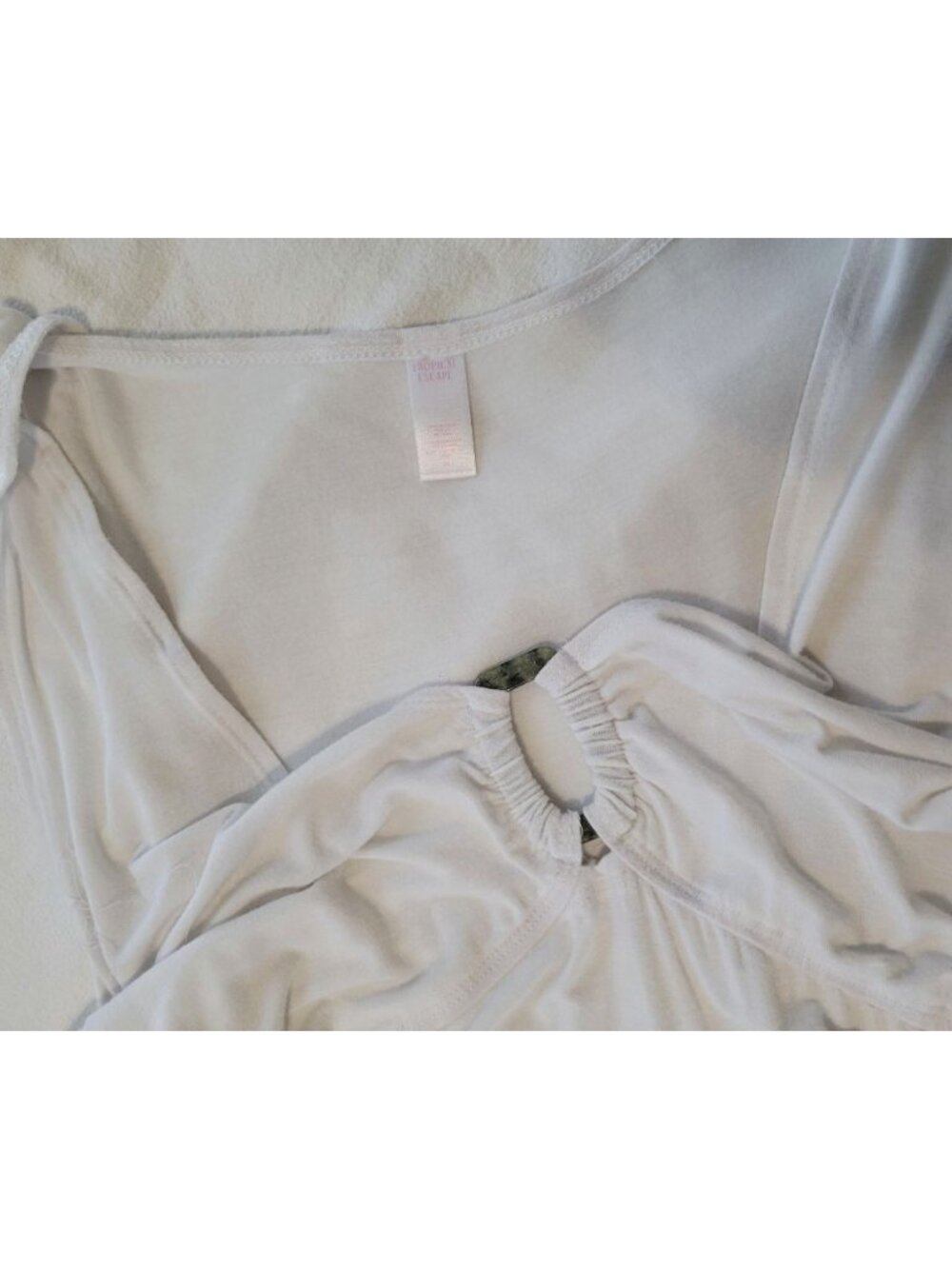 TROPICAL ESCAPE Woman WHITE Beach Swimsuit Bathing Suit Cover Up STRETCH size 2x - Picture 6 of 6